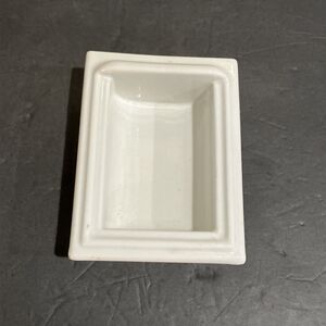 Vintage Antique White Porcelain Wall Mount Soap Dish 1937 Bathroom Fixture M-870